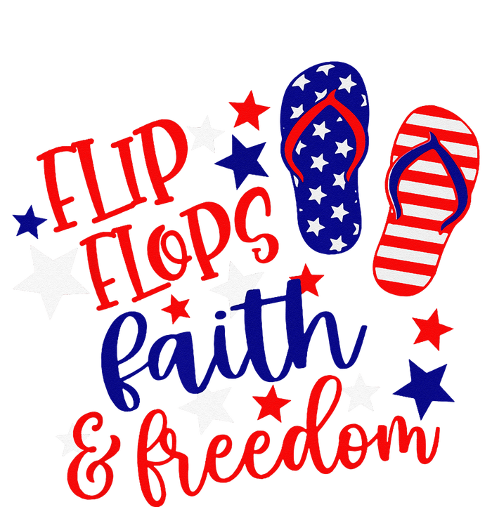 Flip Flops Faith And Freedom Button