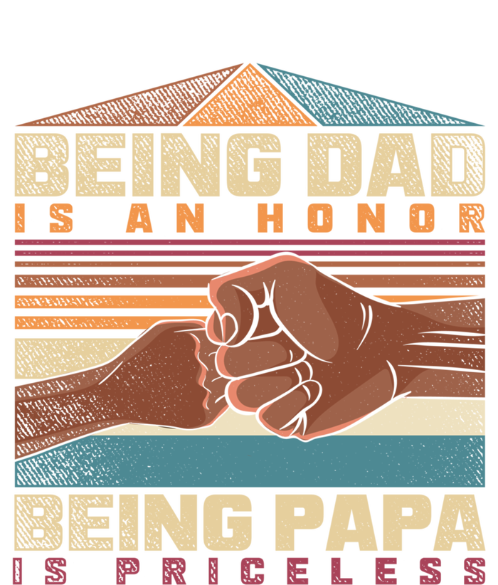 Being Dad Is An Honor Being Papa Is Priceless Black Father Gift Long Sleeve Shirt