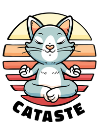 Cute Cat Meditating I Namaste Cataste Yoga Pun Funny Cat Cool Gift T-Shirt