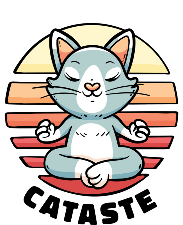 Cute Cat Meditating I Namaste Cataste Yoga Pun Funny Cat Cool Gift T-Shirt