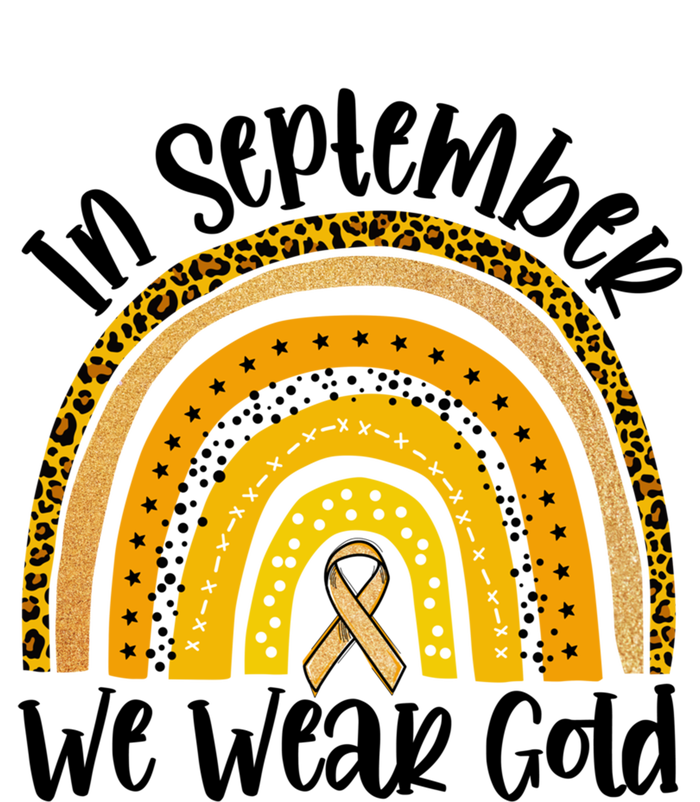 In September We Wear Gold Rainbow Hood Cancer Awareness Gift T-Shirt