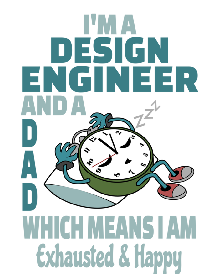 Dad Design Engineer Tired Busy Exhausted Saying Gift Kids Long Sleeve Shirt