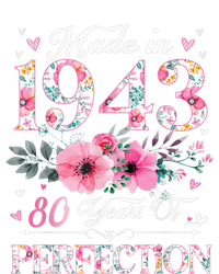 80 Year Old Made In 1943 Floral 80th Birthday Gifts wo Tank Top