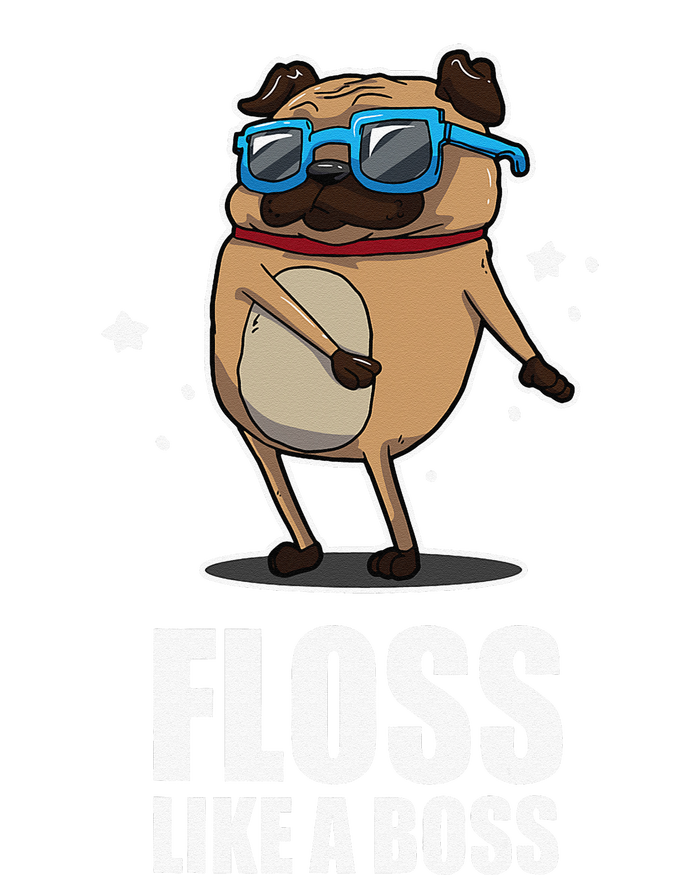 Floss Like A Boss Pug Floss Dance Dog Long Sleeve Shirt