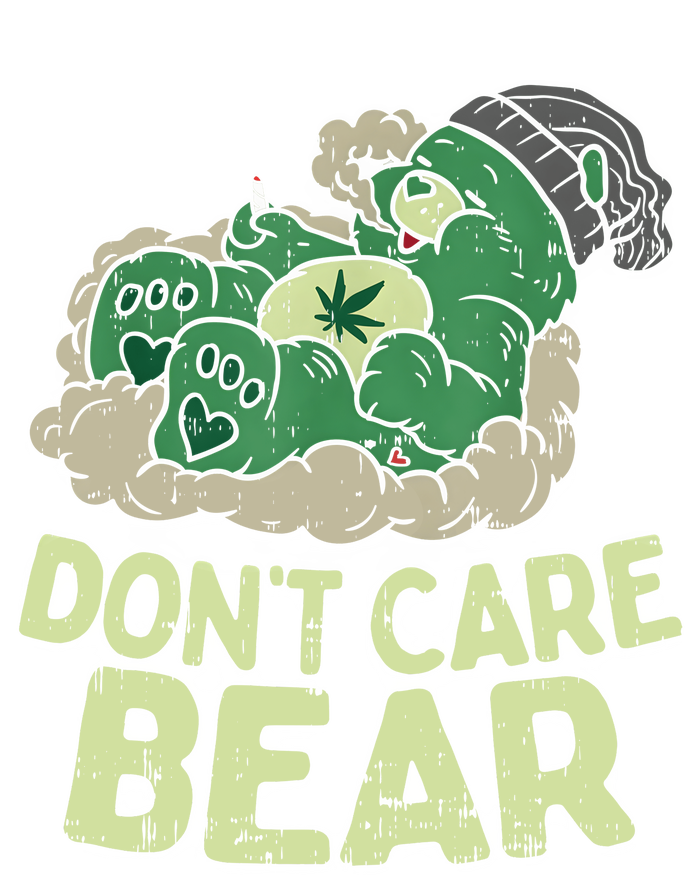 Dont Care Bear Smoking Weed Cannabis Marijuana 4 20 Stoner Gift 2 Grommeted Golf Towel