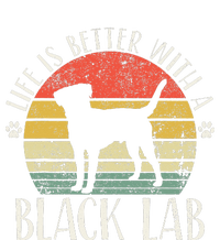 Life is Better with Labrador Retro Golden Black Lab Dad Mom Ladies Long Sleeve Shirt