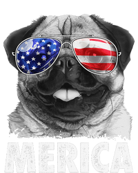 Pug 4th of July Merica  USA American Flag T-Shirt