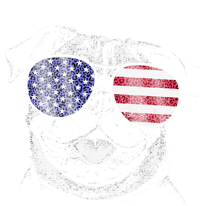 Pug 4th Of July USA American Flag Dog Dad Mom Lover Vintage T-Shirt