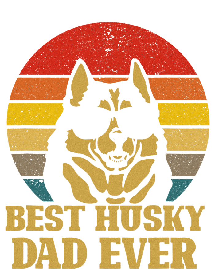 Vintage Best Husky Dad Ever Gift For Dog Lover T-Shirt