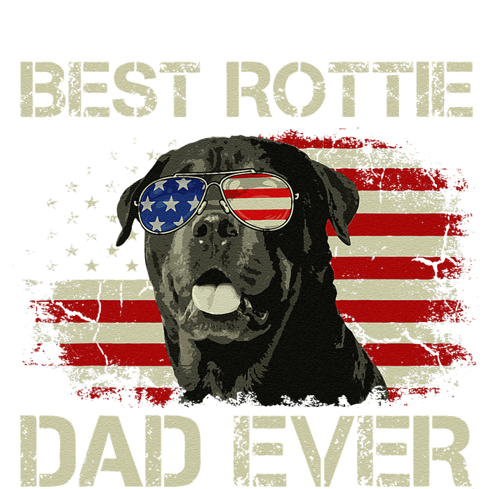 Best Rottie Dad Ever Rottweiler American Flag Gift Softstyle Adult Sport Polo