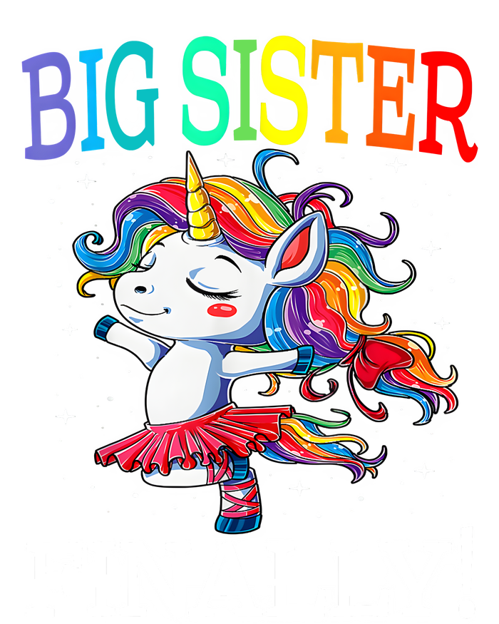 Big Sister Finally Unicorn New Born Gift For Girl Yupoong Adult 5-Panel Trucker Hat