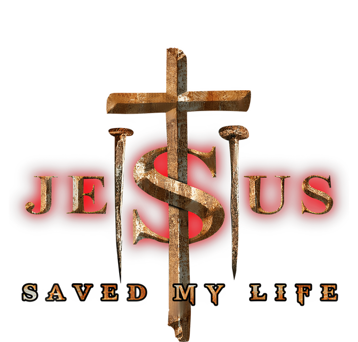 Jesus Cross Christ Saved My Life Quote Saying Christian PosiCharge RacerMesh Polo