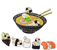 Funny Pug Sushi Ra Bowl Cute Japanese Kawaii Dog Lovers T-Shirt