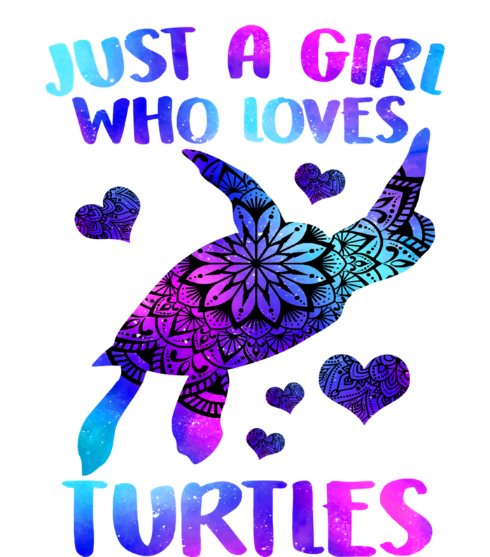 Turtle Lover Just A Girl Who Loves Turtles Turtle Watercolor Sea Ocean T-Shirt