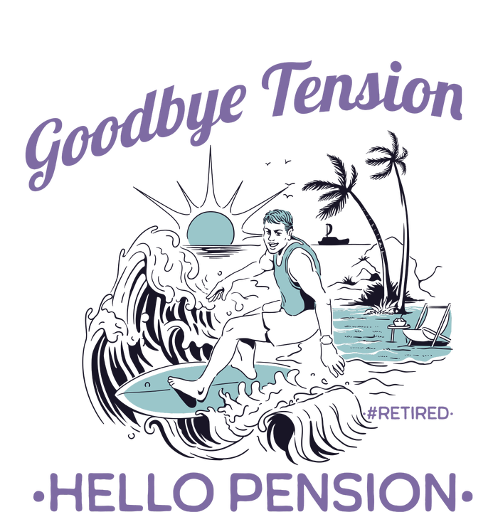 Funny Retired Retirement Gift Goodbye Tension 25L Jumbo Tote