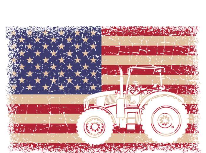 Farm Tractors American Flag Patriotic Vintage Farming Farmer Gift Women's Racerback Tank