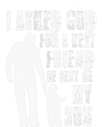 I Asked God For A Best Friend He Sent Me My Son Fathers Day Ladies Essential Flowy Tank