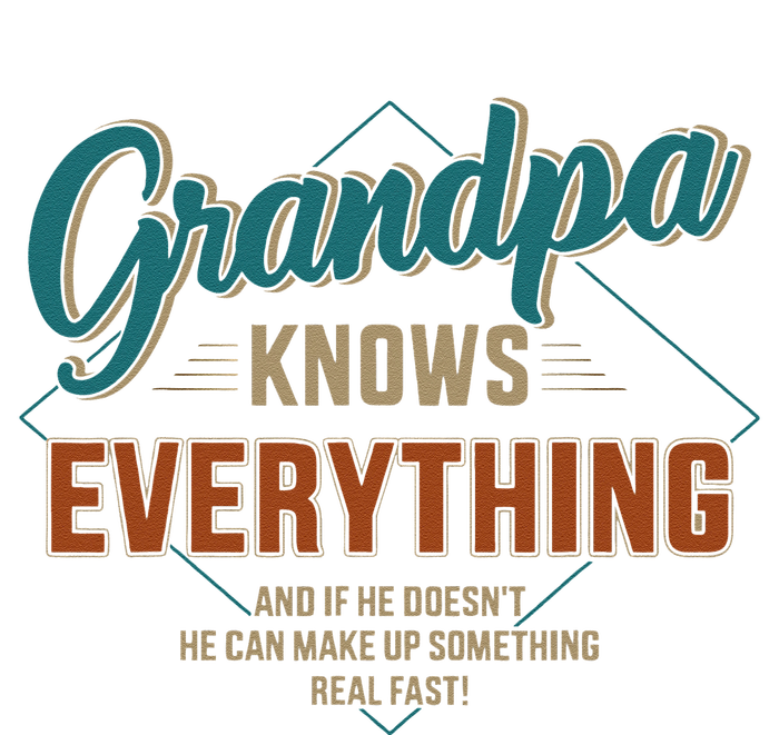 Funny Grandpa Knows Everything For Fathers Day Yupoong Adult 5-Panel Trucker Hat