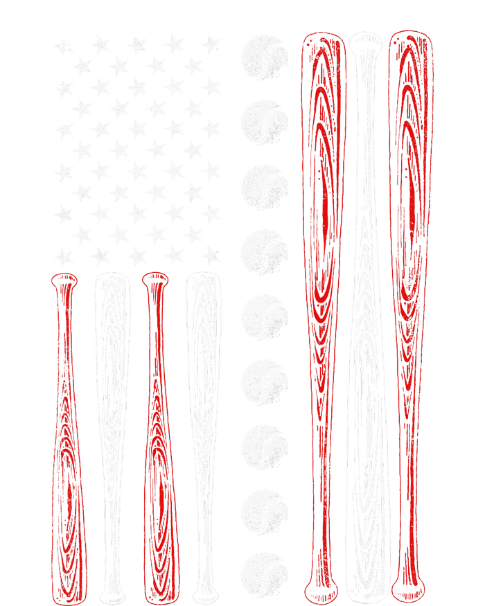 American Flag Baseball Red White Blue 4th Of July T-Shirt