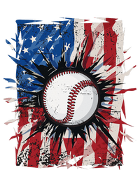 Patriotic Baseball 4th Of July Men USA American Flag Grommeted Golf Towel