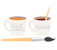 The Struggle Is Real Brush Coffee Funny Art Artist Painter Cool Gift Women's Racerback Tank