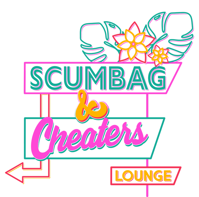 Retro Scumbag And Cheater Lounge Neon Sign T-Shirt