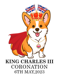 King Charles III Coronation Royal Corgi dog British flag Premium T-Shirt