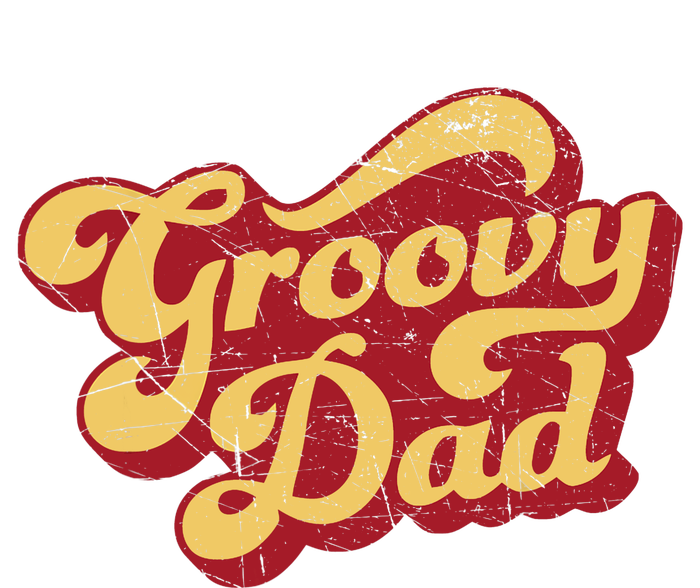 Groovy Dad 70s Aesthetic Nostalgia 1970's Retro Dad Large Microfiber Waffle Golf Towel