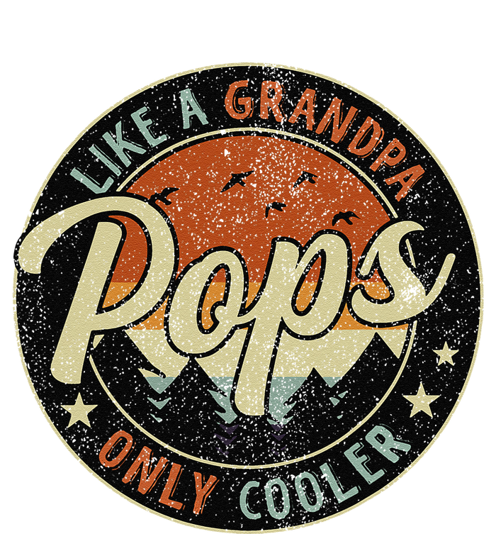 Pops Like A Grandpa Only Cooler Vintage Retro Fathers Day T-Shirt