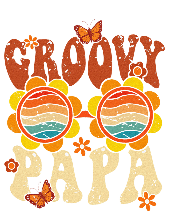 Retro Groovy Papa 70s Aesthetic 1970s Fathers Day T-Shirt