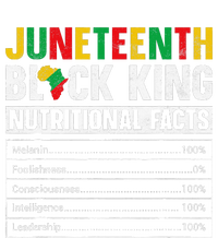 Juneteenth Black King Nutritional Facts Melanin Father T-Shirt