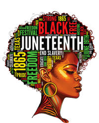 Black History Afro Queen Melanin Word Art Wo Juneteenth Women's Racerback Cropped Tank