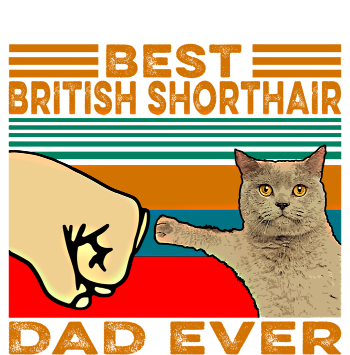 Vintage Best British Shorthair Cat Dad Ever Gift T-Shirt