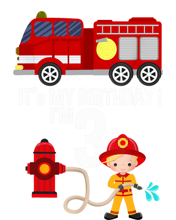 It's my birthday Fire Truck Fireman 3 Birthday Boy Ladies Essential Tank