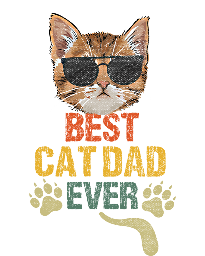 Vintage Best Cat Dad Ever Cat Kitten Daddy Gift Sustainable Beanie