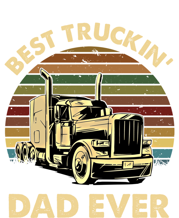 Vintage Best Truckin Dad Ever Retro Fathers Day Gift Meaningful Gift Women's V-Neck T-Shirt