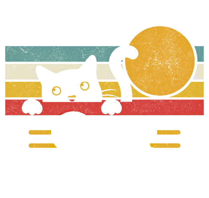 Vintage Retro Cat Daddy 80s 90s Style Cat Retro Awesome Cat Gift Kids Hoodie