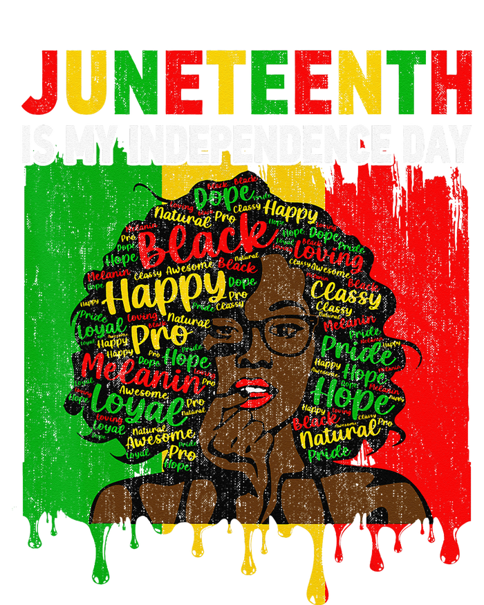 Juneteenth Is My Independence Day Black Black Queen T-Shirt