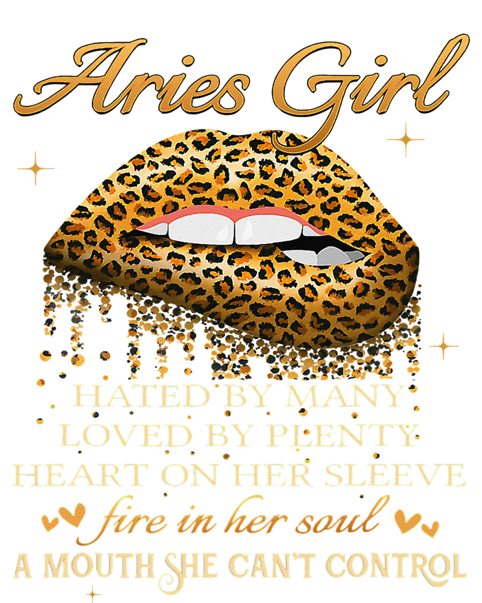 Aries Birthday Gifts Funny Leopard Sexy Lip T-Shirt