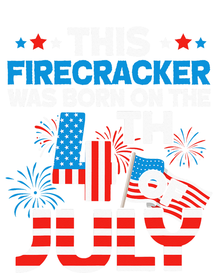 This Firecracker Born On 4th Of July Patriotic Birthday Tall Long Sleeve T-Shirt