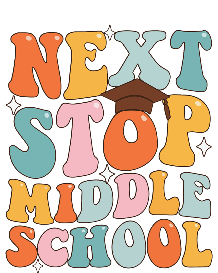 Next Stop Middle School Funny Graduation 5th Grade Cropped Pullover Crew