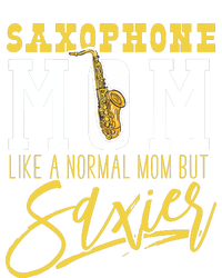 Funny Marching Band Saxophone Mom Normal But Saxier Women's Racerback Tank