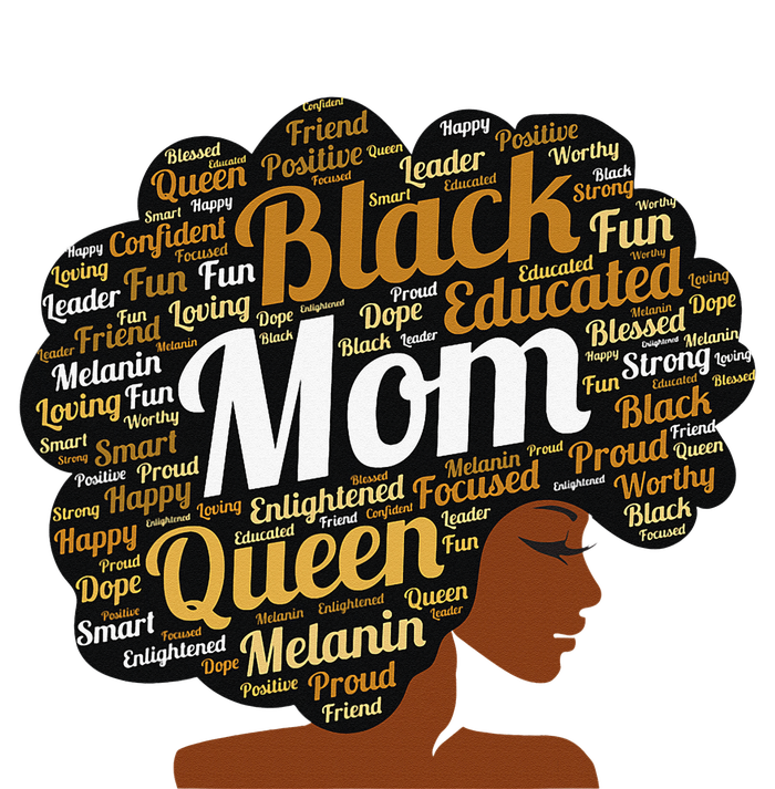 Mother’s Day Juneteenth Black Mom Queen Afro African Woman T-Shirt