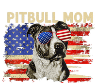 Patriotic Pitbull Mom Gifts 4th Of July American Flag USA Ladies Long Sleeve Shirt