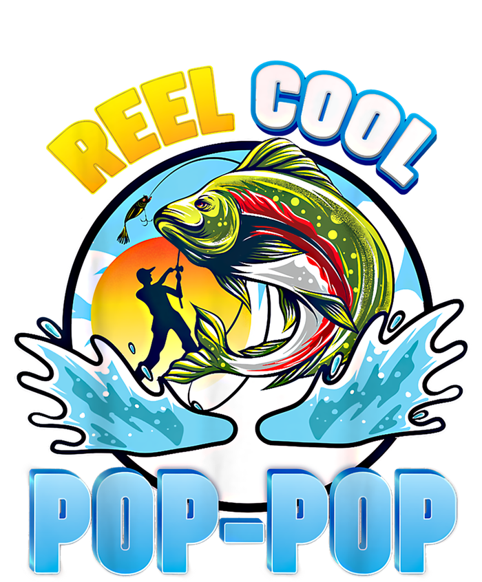 Reel Cool Pop Pop Fishing Dad Father Day Gift Papa Daddy Gift Short Acrylic Beanie