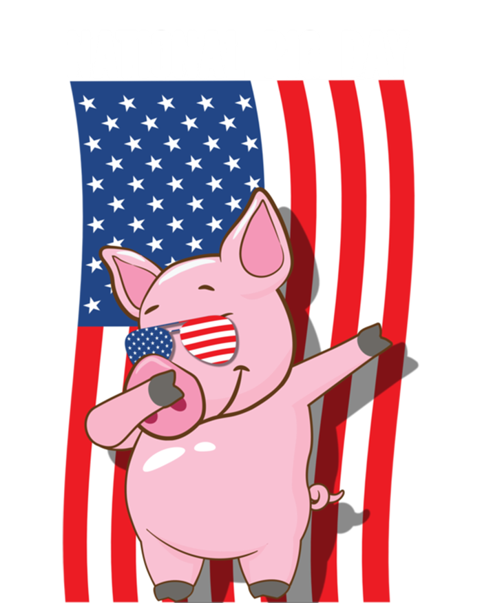 National Pig Day Dabbing Usa Flag Gift Women's Racerback Tank