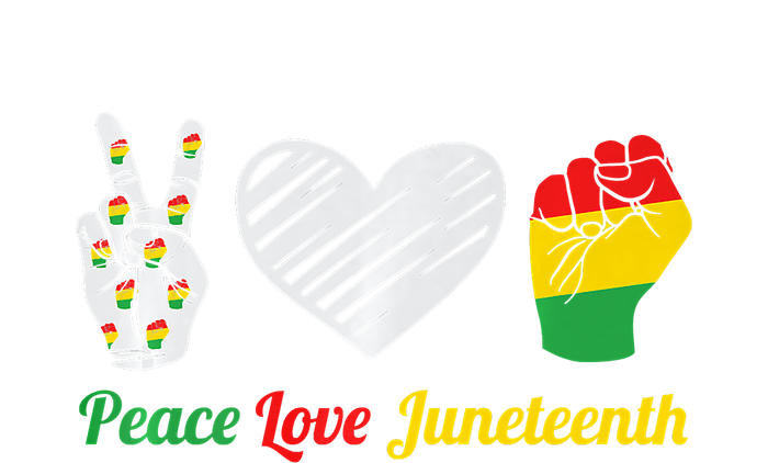 African Pride Peace Love Juneteenth Gift Coaster