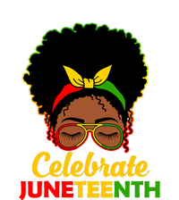 Black Women Messy Bun Juneteenth Celebrate Indepedence Day Gift African Pride T-Shirt