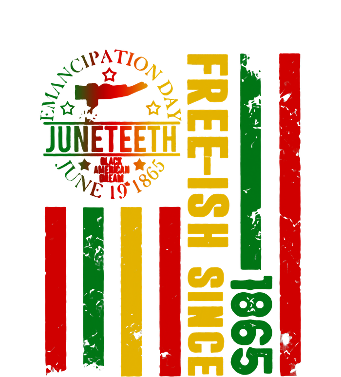 Freeish Since 1865 With Pan African Flag For Juneteenth Gift African Pride T-Shirt