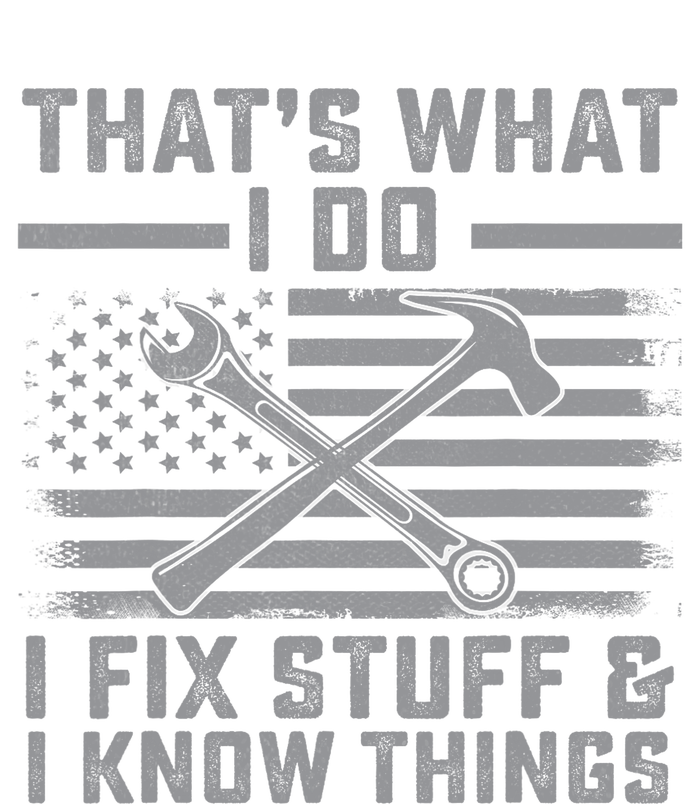 I Fix Stuff And I Know Things US Flag 4th of July Patriot Grommeted Golf Towel